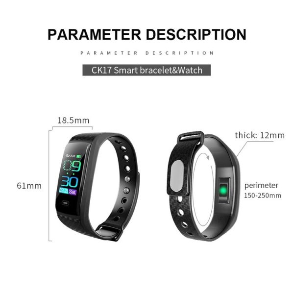 CK17S 0.96 inches IPS Screen Smart Bracelet IP67 Waterproof, Support Call Reminder / Heart Rate Monitoring / Blood Pressure Monitoring / Sleep Monitoring (Black) - Image 17
