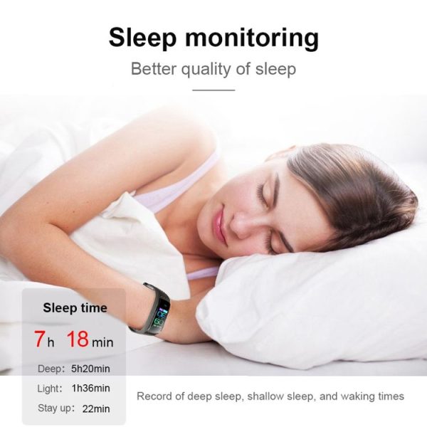 CK17S 0.96 inches IPS Screen Smart Bracelet IP67 Waterproof, Support Call Reminder / Heart Rate Monitoring / Blood Pressure Monitoring / Sleep Monitoring (Black) - Image 9