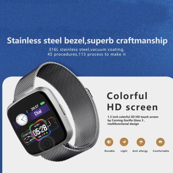 DTNO.1 G12 1.3 inches OLED Color Screen Smart Bracelet IP67 Waterproof, Nylon Watchband, Support Call Reminder / Heart Rate Monitoring / Sedentary Reminder / Multi-sport Mode (Black) - Image 4