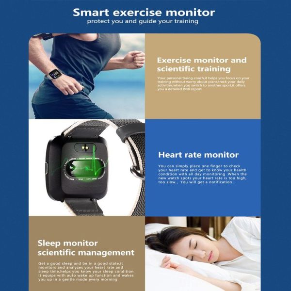 DTNO.1 G12 1.3 inches OLED Color Screen Smart Bracelet IP67 Waterproof, Nylon Watchband, Support Call Reminder / Heart Rate Monitoring / Sedentary Reminder / Multi-sport Mode (Black) - Image 6