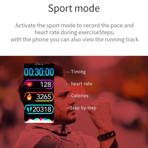 C21 1.14 inches IPS Color Screen Smart Bracelet IP67 Waterproof, Support Call Reminder / Heart Rate Monitoring / Blood Pressure Monitoring / Sleep Monitoring / Sedentary Reminder / Female Physiological Reminder (Red) - Image 7