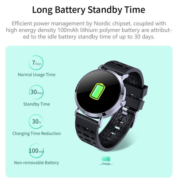 CV08C 1.0 inches TN Color Screen Smart Bracelet IP67 Waterproof, Silicone Watchband, Support Call Reminder / Heart Rate Monitoring / Sleep Monitoring / Sedentary Reminder (Black) - Image 11