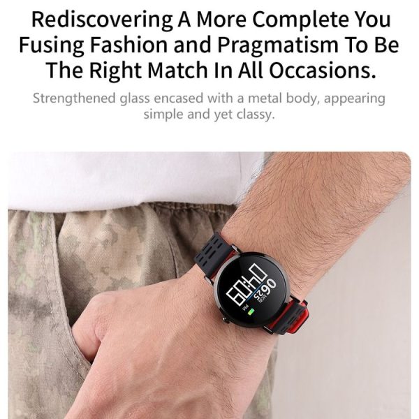 CV08C 1.0 inches TN Color Screen Smart Bracelet IP67 Waterproof, Silicone Watchband, Support Call Reminder / Heart Rate Monitoring / Sleep Monitoring / Sedentary Reminder (Black) - Image 4