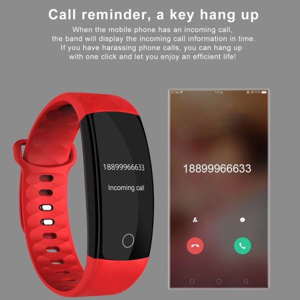 QS01 0.96 inches TFT Color Screen Smart Bracelet IP67 Waterproof, Support Call Reminder / Heart Rate Monitoring / Sleep Monitoring / Blood Pressure Monitoring / Sedentary Reminder (Blue) - Image 12
