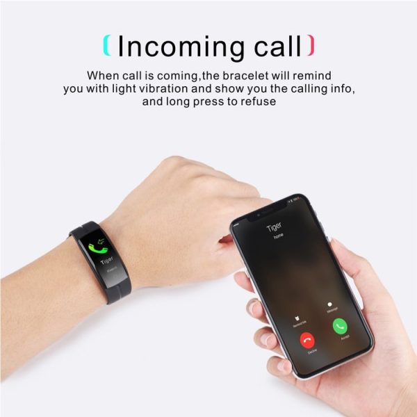 QS100 0.96 inches TFT Color Screen Smart Bracelet IP67 Waterproof, Support Call Reminder / Heart Rate Monitoring / Sleep Monitoring / Sedentary Reminder / Blood Pressure Monitoring (Blue) - Image 11