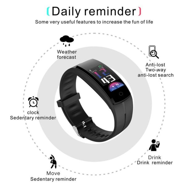QS100 0.96 inches TFT Color Screen Smart Bracelet IP67 Waterproof, Support Call Reminder / Heart Rate Monitoring / Sleep Monitoring / Sedentary Reminder / Blood Pressure Monitoring (Blue) - Image 13