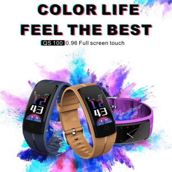 QS100 0.96 inches TFT Color Screen Smart Bracelet IP67 Waterproof, Support Call Reminder / Heart Rate Monitoring / Sleep Monitoring / Sedentary Reminder / Blood Pressure Monitoring (Blue) - Image 3
