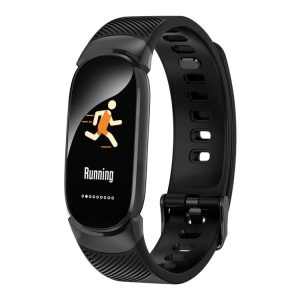 QW16 0.96 inches LCD Color Screen Smart Bracelet IP67 Waterproof, Support Call Reminder / Heart Rate Monitoring / Sleep Monitoring / Sedentary Reminder / Blood Pressure Monitoring (Black)