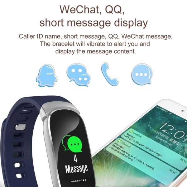 QW16 0.96 inches LCD Color Screen Smart Bracelet IP67 Waterproof, Support Call Reminder / Heart Rate Monitoring / Sleep Monitoring / Sedentary Reminder / Blood Pressure Monitoring (Black) - Image 8