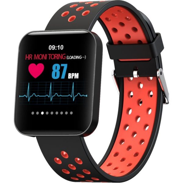 S88 1.54 inches TFT Color Screen Smart Bracelet IP67 Waterproof, Silicone Watchband, Support Call Reminder / Heart Rate Monitoring / Sleep Monitoring / Sedentary Reminder / Blood Pressure Monitoring (Red)