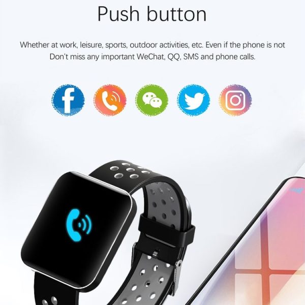 S88 1.54 inches TFT Color Screen Smart Bracelet IP67 Waterproof, Silicone Watchband, Support Call Reminder / Heart Rate Monitoring / Sleep Monitoring / Sedentary Reminder / Blood Pressure Monitoring (Red) - Image 11