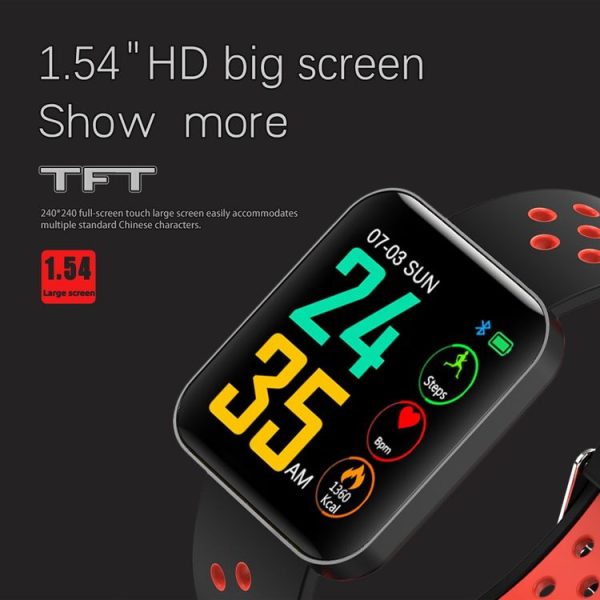 S88 1.54 inches TFT Color Screen Smart Bracelet IP67 Waterproof, Silicone Watchband, Support Call Reminder / Heart Rate Monitoring / Sleep Monitoring / Sedentary Reminder / Blood Pressure Monitoring (Red) - Image 3