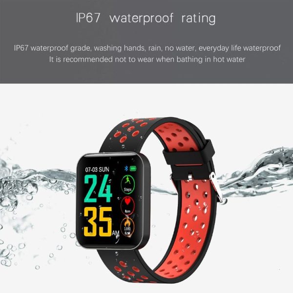 S88 1.54 inches TFT Color Screen Smart Bracelet IP67 Waterproof, Silicone Watchband, Support Call Reminder / Heart Rate Monitoring / Sleep Monitoring / Sedentary Reminder / Blood Pressure Monitoring (Red) - Image 6