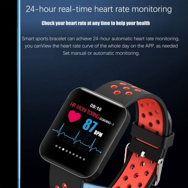 S88 1.54 inches TFT Color Screen Smart Bracelet IP67 Waterproof, Silicone Watchband, Support Call Reminder / Heart Rate Monitoring / Sleep Monitoring / Sedentary Reminder / Blood Pressure Monitoring (Red) - Image 8