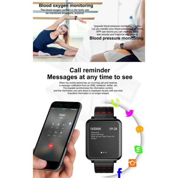 T2 1.3 inches TFT IPS Color Screen Smart Bracelet IP67 Waterproof, Support Call Reminder / Heart Rate Monitoring / Sleep Monitoring / Sedentary Reminder / Blood Pressure Monitoring / Blood Oxygen Monitoring (Blue) - Image 10
