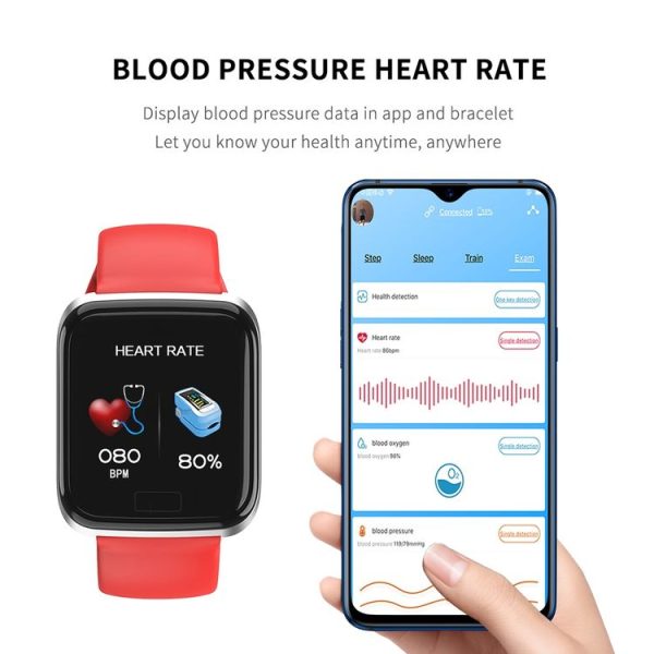 CY05 1.3 inches IPS Color Screen Smart Watch, Support Call Reminder / Heart Rate Monitoring / Blood Pressure Monitoring / Sleep Monitoring / Sedentary Reminder (Red) - Image 8