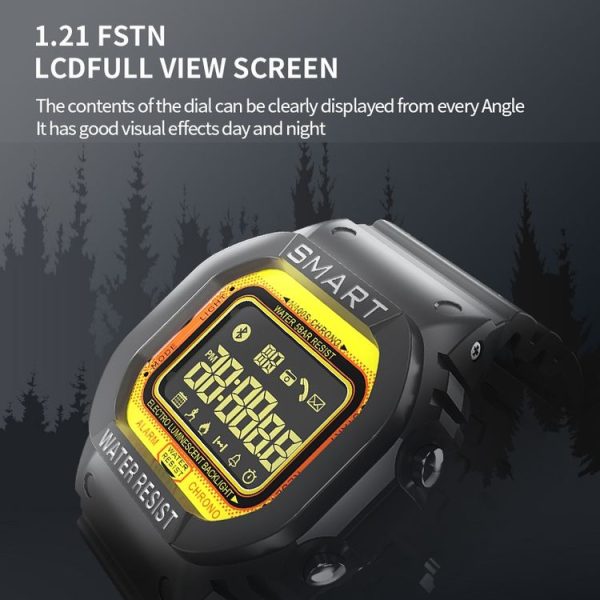EX16T 1.21 inches LCD Screen Smart Watch 50m Waterproof, Support Pedometer / Call Reminder / Motion Monitoring / Remote Camera (Black) - Image 5