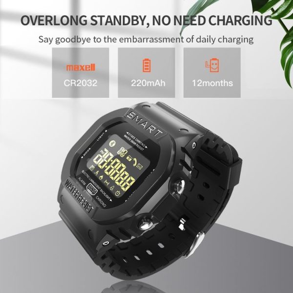 EX16T 1.21 inches LCD Screen Smart Watch 50m Waterproof, Support Pedometer / Call Reminder / Motion Monitoring / Remote Camera (Black) - Image 7