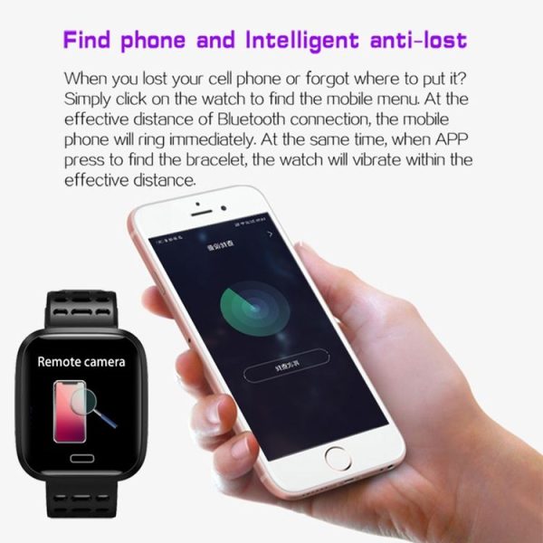 A8 1.3 inches TFT Screen Smart Bracelet IP67 Waterproof, Silicone Watchband, Support Step Counting / Call Reminder / Healthy Monitoring / Sleep Monitoring / Remote Camera (Red) - Image 15