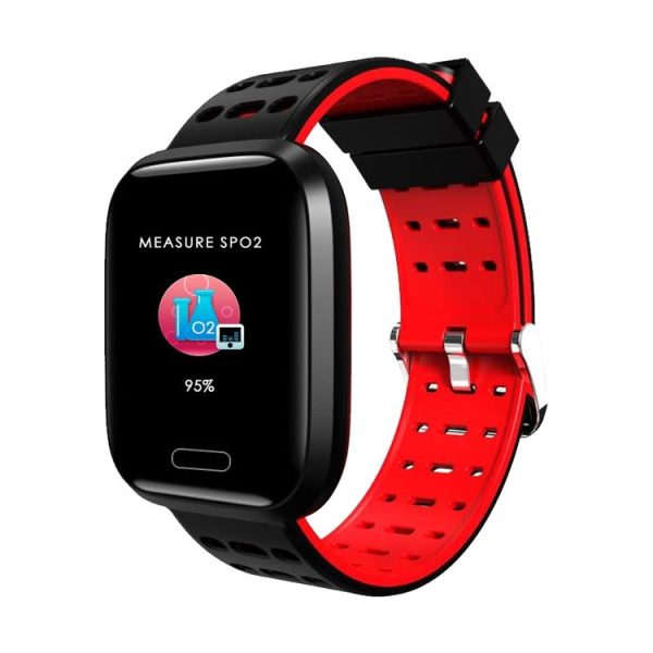 A8 1.3 inches TFT Screen Smart Bracelet IP67 Waterproof, Silicone Watchband, Support Step Counting / Call Reminder / Healthy Monitoring / Sleep Monitoring / Remote Camera (Red) - Image 2