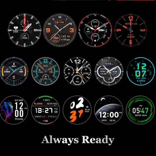 DT78 C23 1.3 inch Full Circle Full Touch Smart Sport Watch IP68 Waterproof, Support Real-time Heart Rate Monitoring / Sleep Monitoring / Bluetooth (Black Red) - Image 10