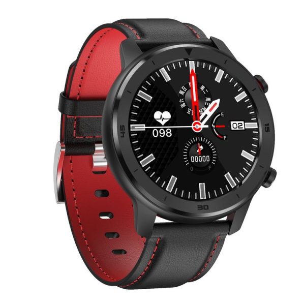 DT78 C23 1.3 inch Full Circle Full Touch Smart Sport Watch IP68 Waterproof, Support Real-time Heart Rate Monitoring / Sleep Monitoring / Bluetooth (Black Red) - Image 2