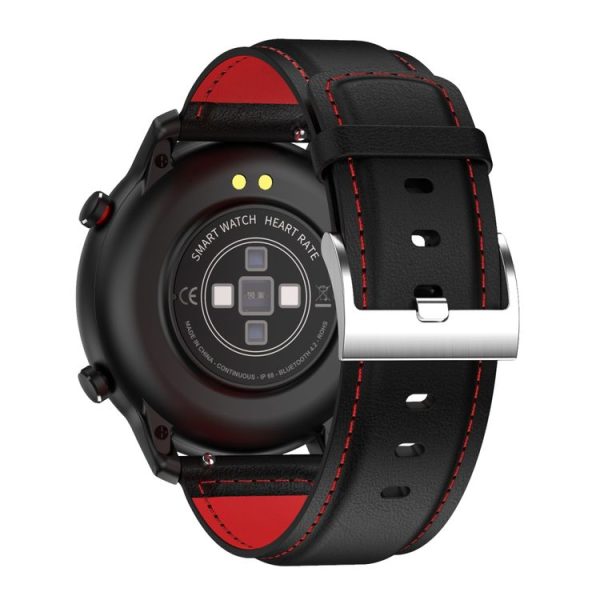 DT78 C23 1.3 inch Full Circle Full Touch Smart Sport Watch IP68 Waterproof, Support Real-time Heart Rate Monitoring / Sleep Monitoring / Bluetooth (Black Red) - Image 3