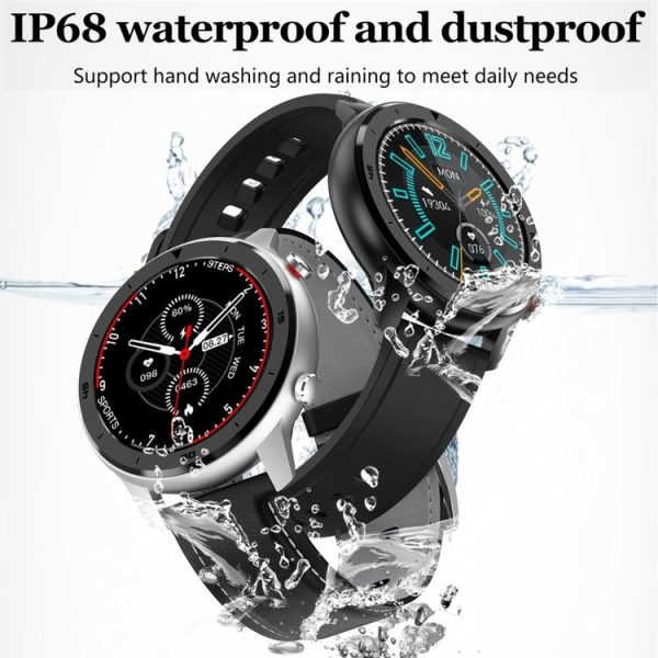 DT78 C23 1.3 inch Full Circle Full Touch Smart Sport Watch IP68 Waterproof, Support Real-time Heart Rate Monitoring / Sleep Monitoring / Bluetooth (Black Red) - Image 9