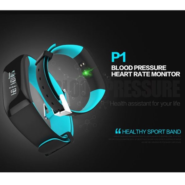 P1 0.86 inch OLED Screen Bluetooth V4.0 Smart Bracelet, Support Blood Pressure Monitor / Heart Rate Monitor / Pedometer / Calories / Calls Remind / Sleep Monitor, Compatible with Android and iOS Phones (Blue) - Image 5