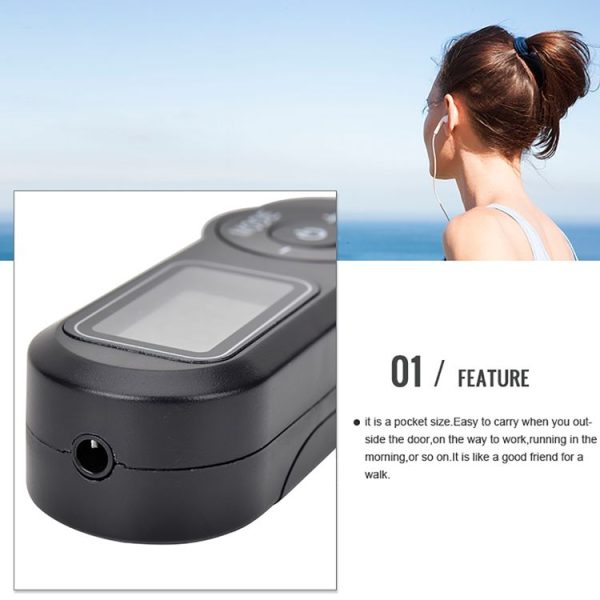 HRD-727 Portable LCD Display DSP FM Radio with Headset (Black) - Image 5