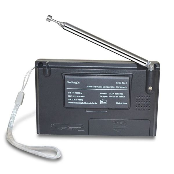 HRD-1032 Portable Full Band Digital Demodulation Stereo Radio (Black) - Image 3