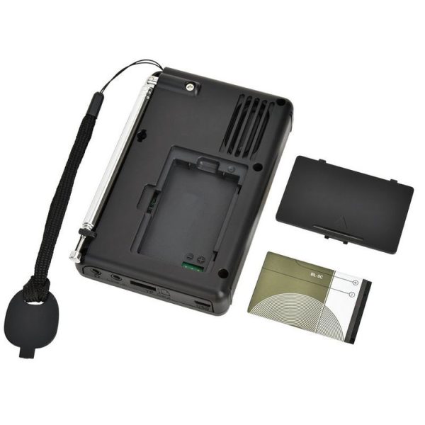 K-603 Portable FM / AM / SW Full Band Stereo Radio, Support BT & TF Card (Black) - Image 5