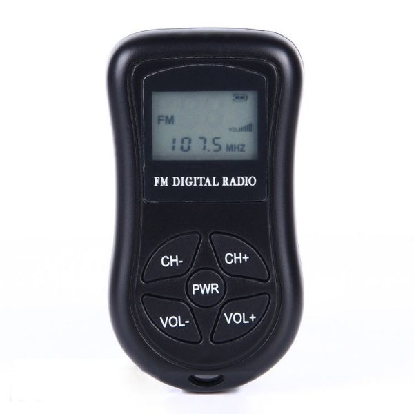 HRD-107 DSP Digital Display Portable Stereo FM Radio with Headset (Black) - Image 2