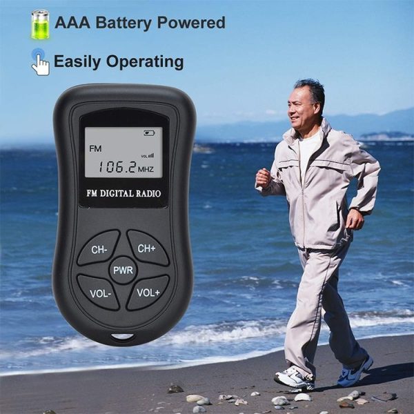 HRD-107 DSP Digital Display Portable Stereo FM Radio with Headset (Black) - Image 8