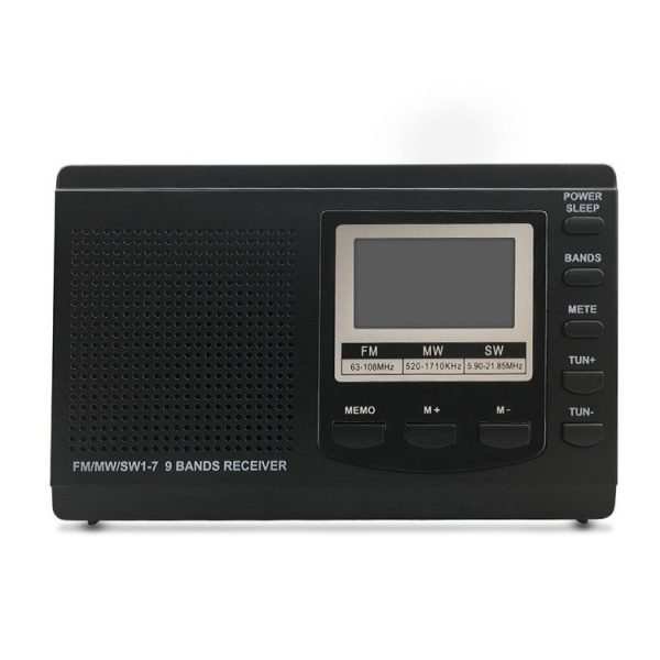 HRD-310 Portable FM AM SW Full Band Digital Demodulation Radio (Black) - Image 2