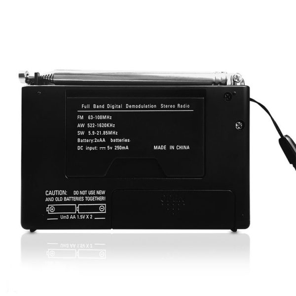 HRD-310 Portable FM AM SW Full Band Digital Demodulation Radio (Black) - Image 3