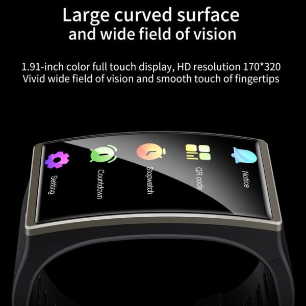 HAMTOD DM12 1.91 inch Color Screen Smart Sport Watch, Support Bluetooth Calls / Multiple Sports Modes / Message Push / Heart Rate Monitoring / Sleep Monitoring / Blood Pressure Measurement (Silver) - Image 6