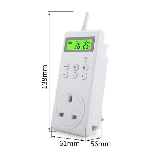 TS-3000 Home Smart Programmable Wireless Thermostat Socket (EU Plug) - Image 2
