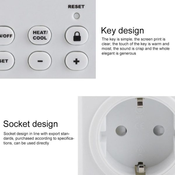 TS-3000 Home Smart Programmable Wireless Thermostat Socket (EU Plug) - Image 5