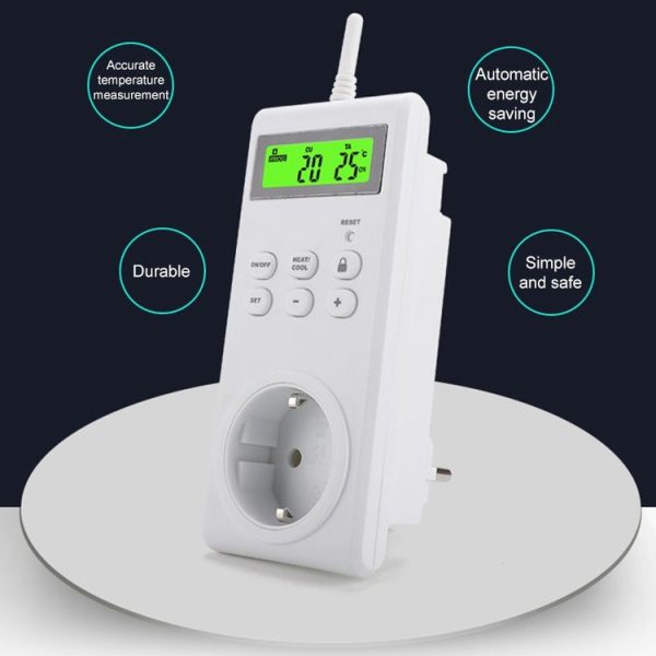 TS-3000 Home Smart Programmable Wireless Thermostat Socket (EU Plug) - Image 7