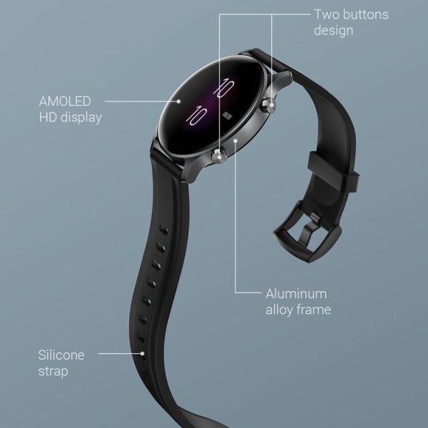 Original Xiaomi Haylou RS3 LS04 1.2 inch AMOLED HD Screen Bluetooth 5.0 5ATM Waterproof Smart Watch, Support Sleep Monitoring / Heart Rate Monitoring / GPS Positioning / NFC Payment (Black) - Image 4