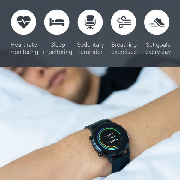 Original Xiaomi Haylou RS3 LS04 1.2 inch AMOLED HD Screen Bluetooth 5.0 5ATM Waterproof Smart Watch, Support Sleep Monitoring / Heart Rate Monitoring / GPS Positioning / NFC Payment (Black) - Image 7