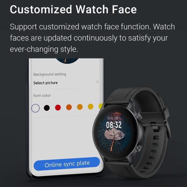 Original Xiaomi Haylou RS3 LS04 1.2 inch AMOLED HD Screen Bluetooth 5.0 5ATM Waterproof Smart Watch, Support Sleep Monitoring / Heart Rate Monitoring / GPS Positioning / NFC Payment (Black) - Image 8