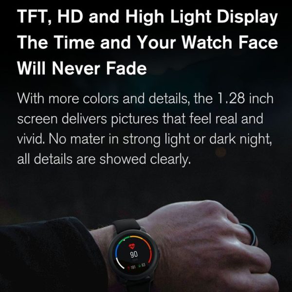 Original Xiaomi Haylou Solar 1.28 inch TFT Screen Bluetooth 5.0 IP68 Waterproof Smart Watch, Support Sleep Monitoring / Heart Rate Monitoring / Music Control (Black) - Image 6