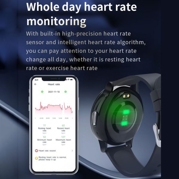 HAMTOD KL2 1.28 inch Smart Watch with BT Call / Sleep & Heart Rate & Blood Pressure Monitor (Pink) - Image 6