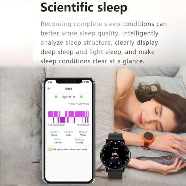 HAMTOD KL2 1.28 inch Smart Watch with BT Call / Sleep & Heart Rate & Blood Pressure Monitor (Pink) - Image 7
