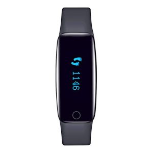 Teclast H10 rtos Bluetooth 4.0 Smart Bracelet with OLED Night Vision Display Screen & Circular Touch Button & Perspire Silicone Band & Text Synchronism Pushing & Pedometer & Sport Tracker & Sleep Monitor & Call Reminder & Sedentary Reminder & Bidirectional Anti-lost For Android and IOS Devices (Black)