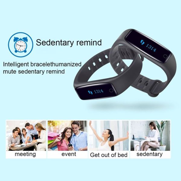 Teclast H10 rtos Bluetooth 4.0 Smart Bracelet with OLED Night Vision Display Screen & Circular Touch Button & Perspire Silicone Band & Text Synchronism Pushing & Pedometer & Sport Tracker & Sleep Monitor & Call Reminder & Sedentary Reminder & Bidirectional Anti-lost For Android and IOS Devices (Black) - Image 10