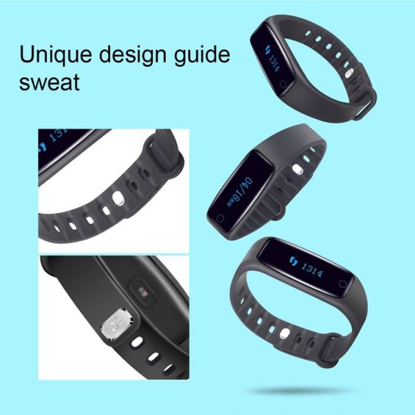 Teclast H10 rtos Bluetooth 4.0 Smart Bracelet with OLED Night Vision Display Screen & Circular Touch Button & Perspire Silicone Band & Text Synchronism Pushing & Pedometer & Sport Tracker & Sleep Monitor & Call Reminder & Sedentary Reminder & Bidirectional Anti-lost For Android and IOS Devices (Black) - Image 11
