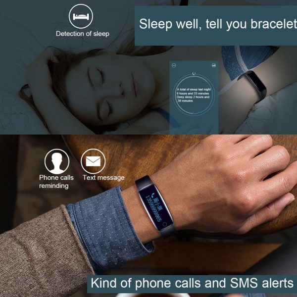 Teclast H10 rtos Bluetooth 4.0 Smart Bracelet with OLED Night Vision Display Screen & Circular Touch Button & Perspire Silicone Band & Text Synchronism Pushing & Pedometer & Sport Tracker & Sleep Monitor & Call Reminder & Sedentary Reminder & Bidirectional Anti-lost For Android and IOS Devices (Black) - Image 12